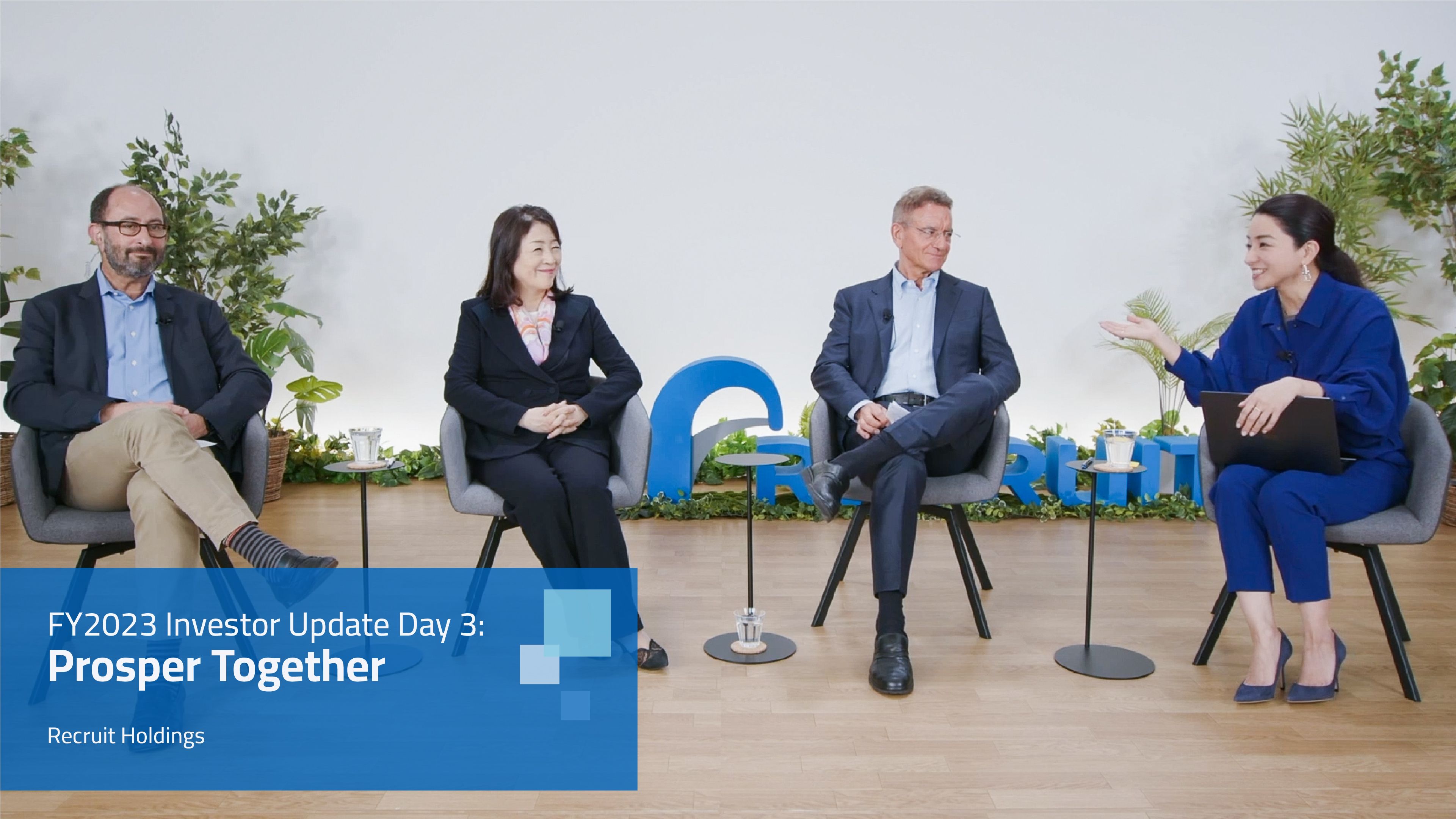 A thumbnail of COO Senaha and external members of the Sustainability Committee speaking at the online event Investor Update. Click to play.