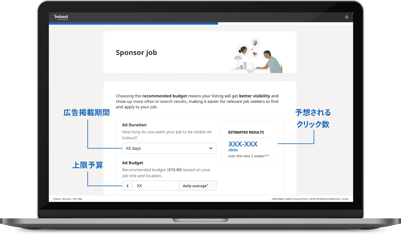 Indeed 求人広告の課金体系 Pay per Click